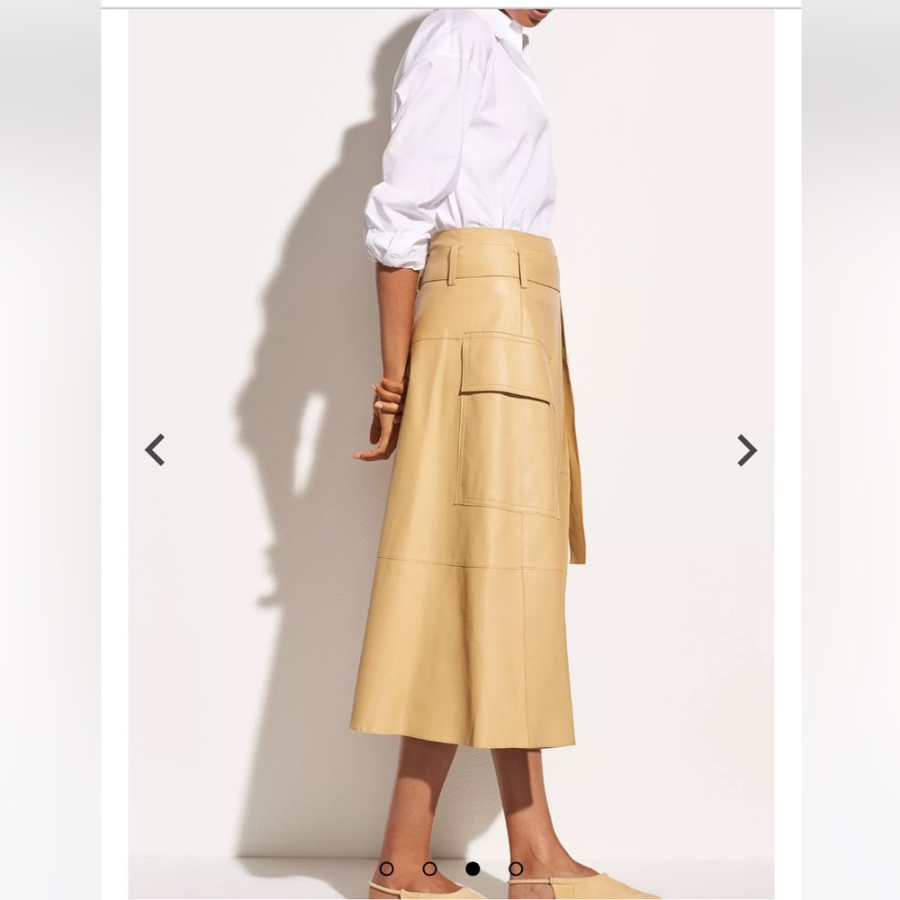 Vince belted leather wrap skirt - Picture 4 of 8